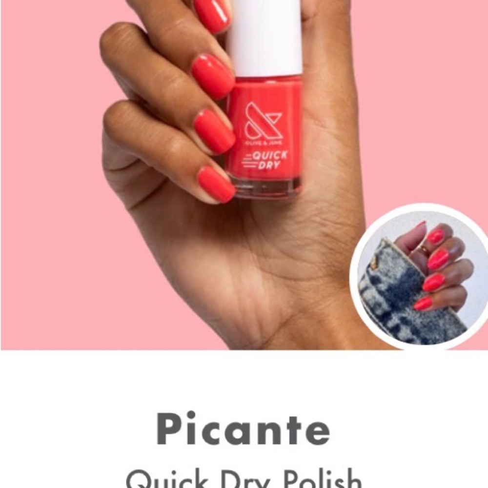 Olive & June Set of 4 Quick Dry Nail Polish - enchanted, brick, nuance,& picante - Picture 7 of 7